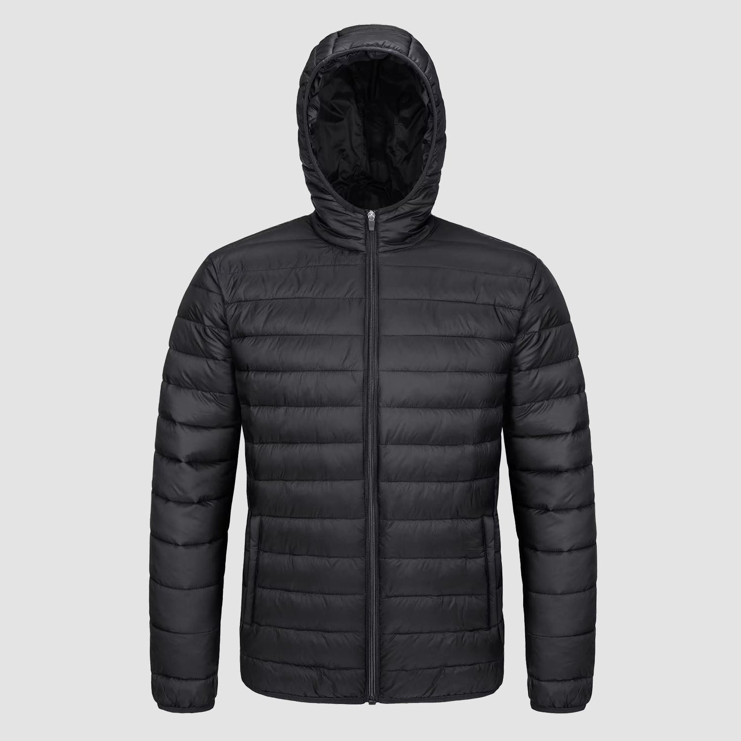 Men's Lightweight Hooded Puffer Jacket - Quilted Winter Coat