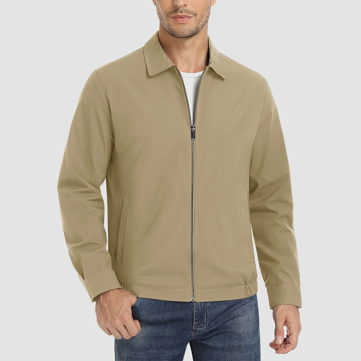 Men's Lightweight Jacket Casual Laydown Collar Jacket