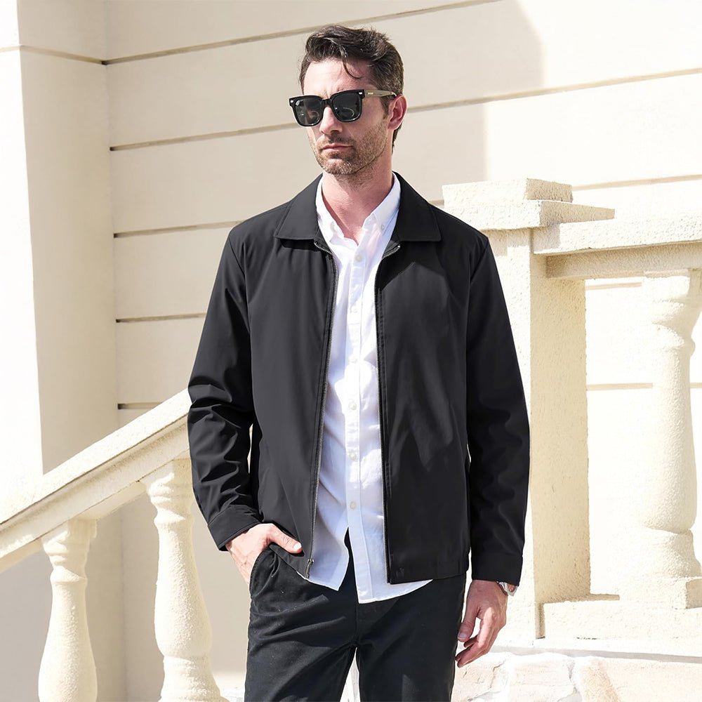 Men's Lightweight Jacket Casual Laydown Collar Jacket