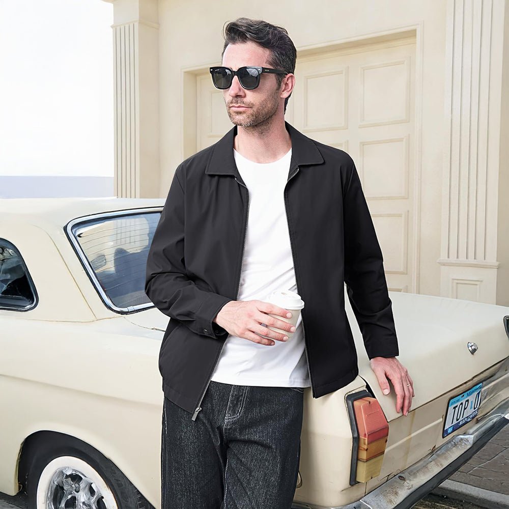 Men's Lightweight Jacket Casual Laydown Collar Jacket