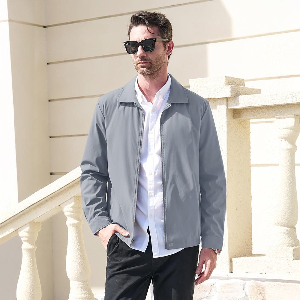 Men's Lightweight Jacket Casual Laydown Collar Jacket