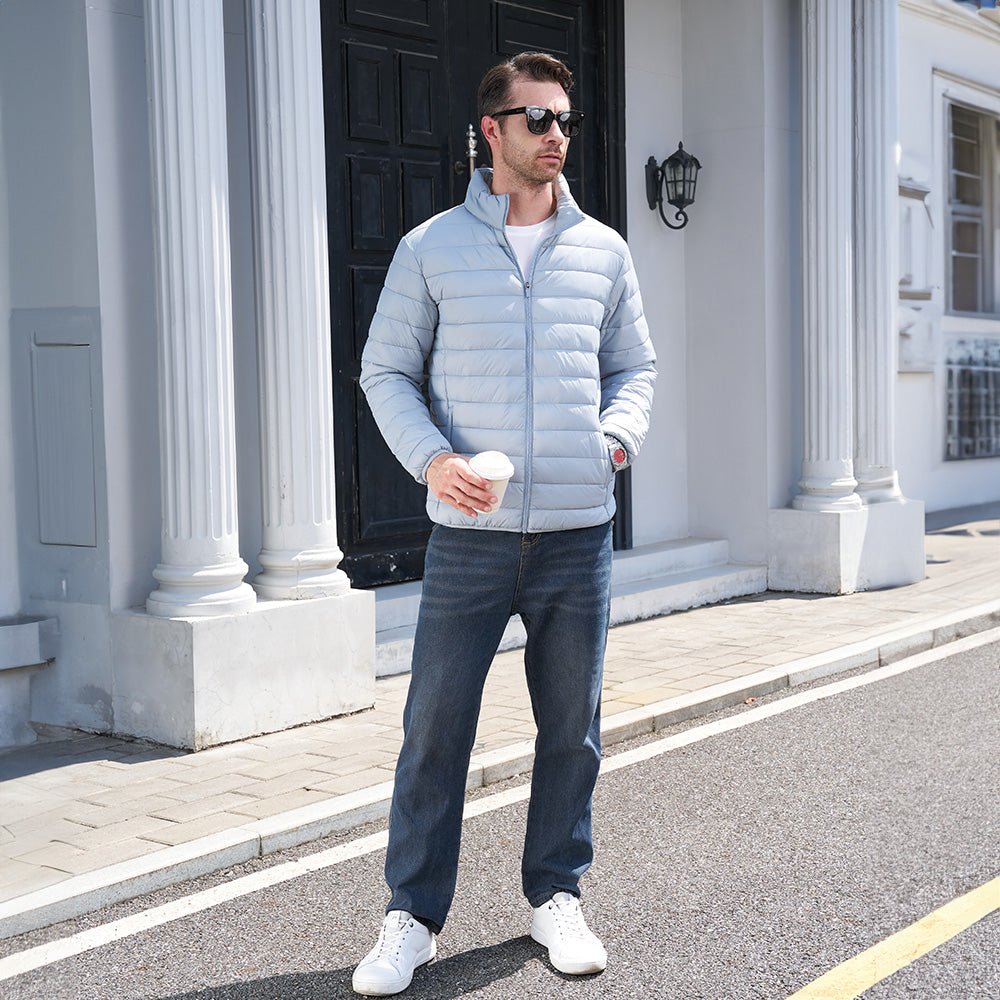 Men's Lightweight Puffer Jacket – Water-Repellent Winter Coat