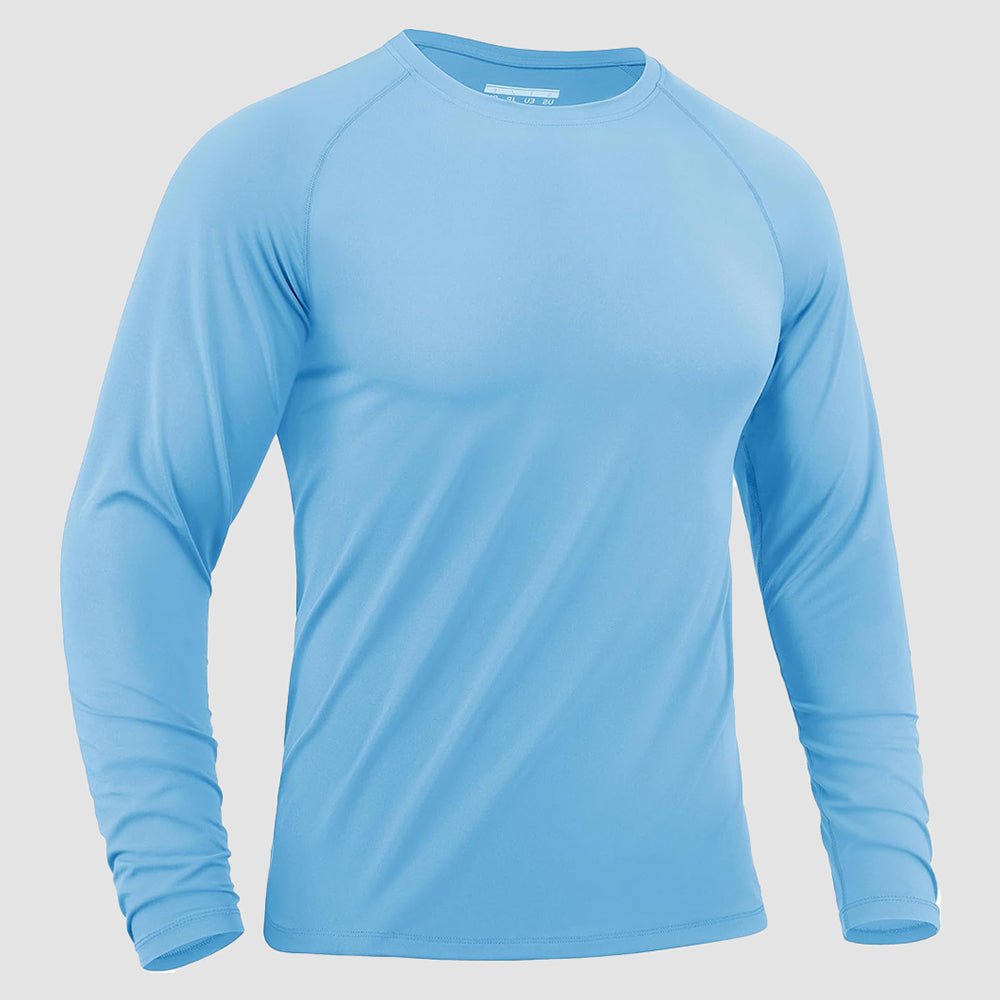 Men's Long Sleeve Rash Guard UPF 50+ Athletic Swim Shirt