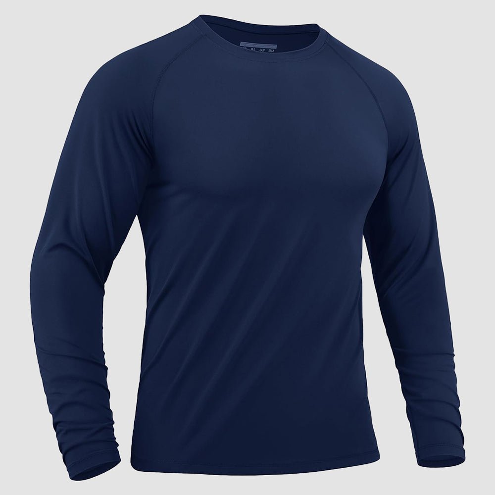 Men's Long Sleeve Rash Guard UPF 50+ Athletic Swim Shirt