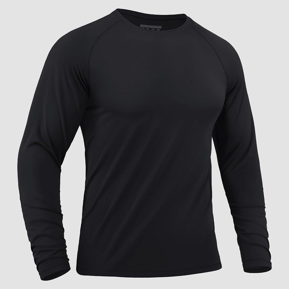 Men's Long Sleeve Rash Guard UPF 50+ Athletic Swim Shirt
