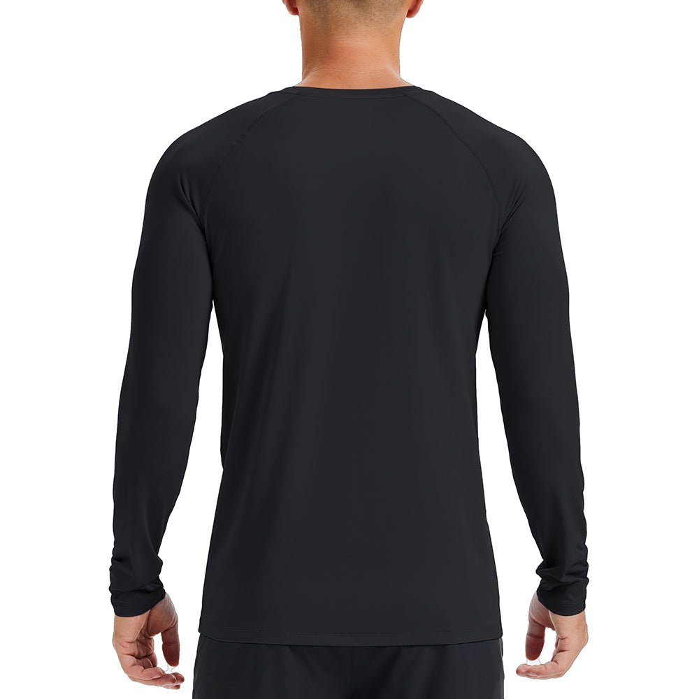 Men's Long Sleeve Rash Guard UPF 50+ Athletic Swim Shirt