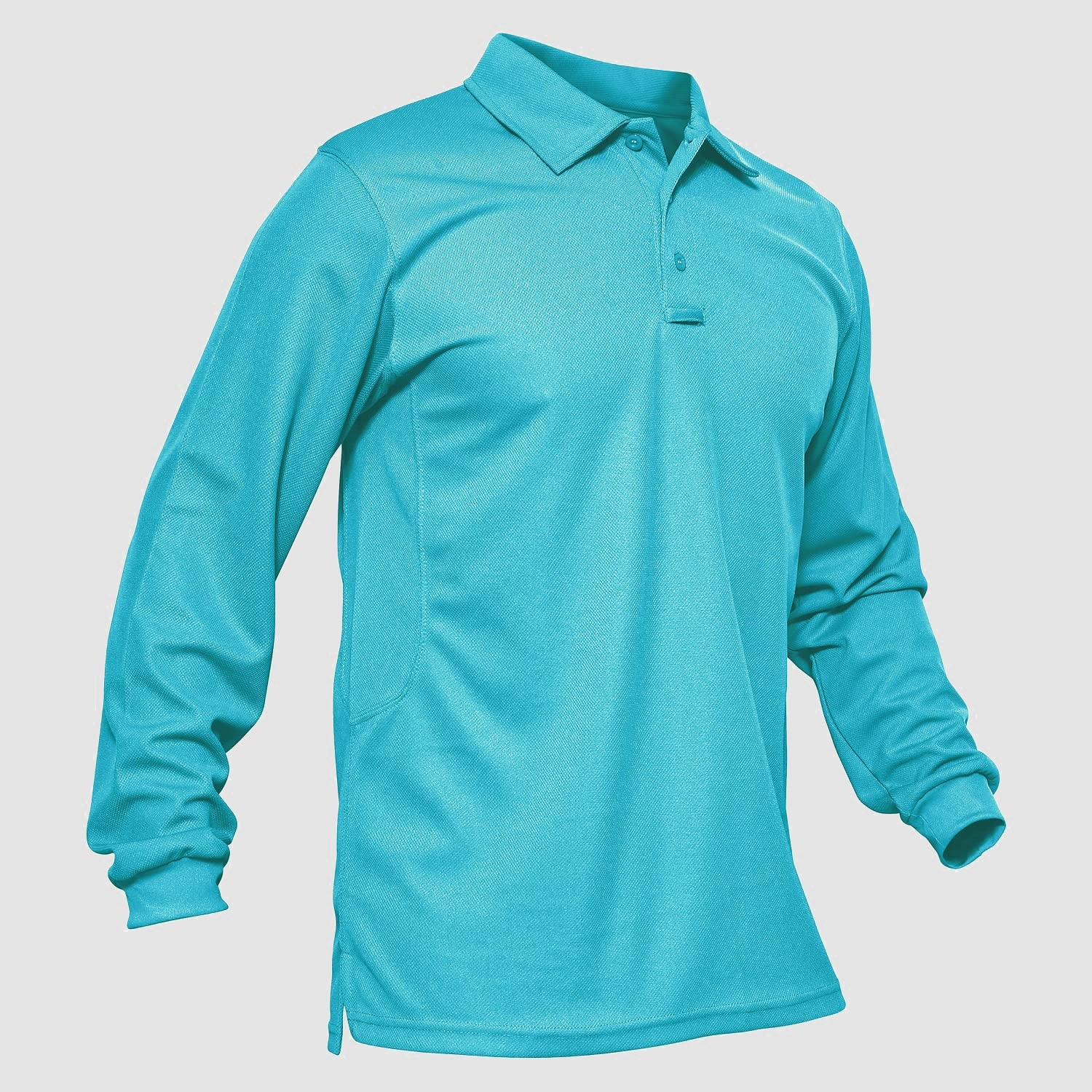 Men's Quick Dry Tactical Polo - Long Sleeve Performance Shirt