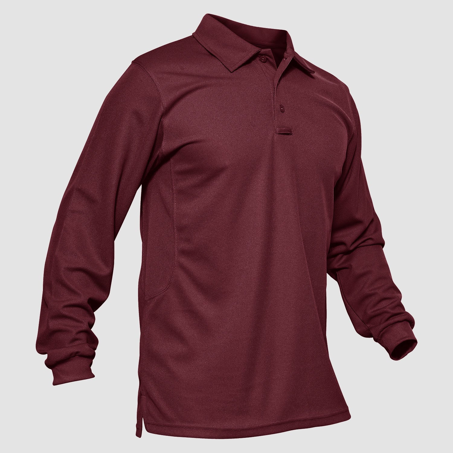Men's Quick Dry Tactical Polo - Long Sleeve Performance Shirt