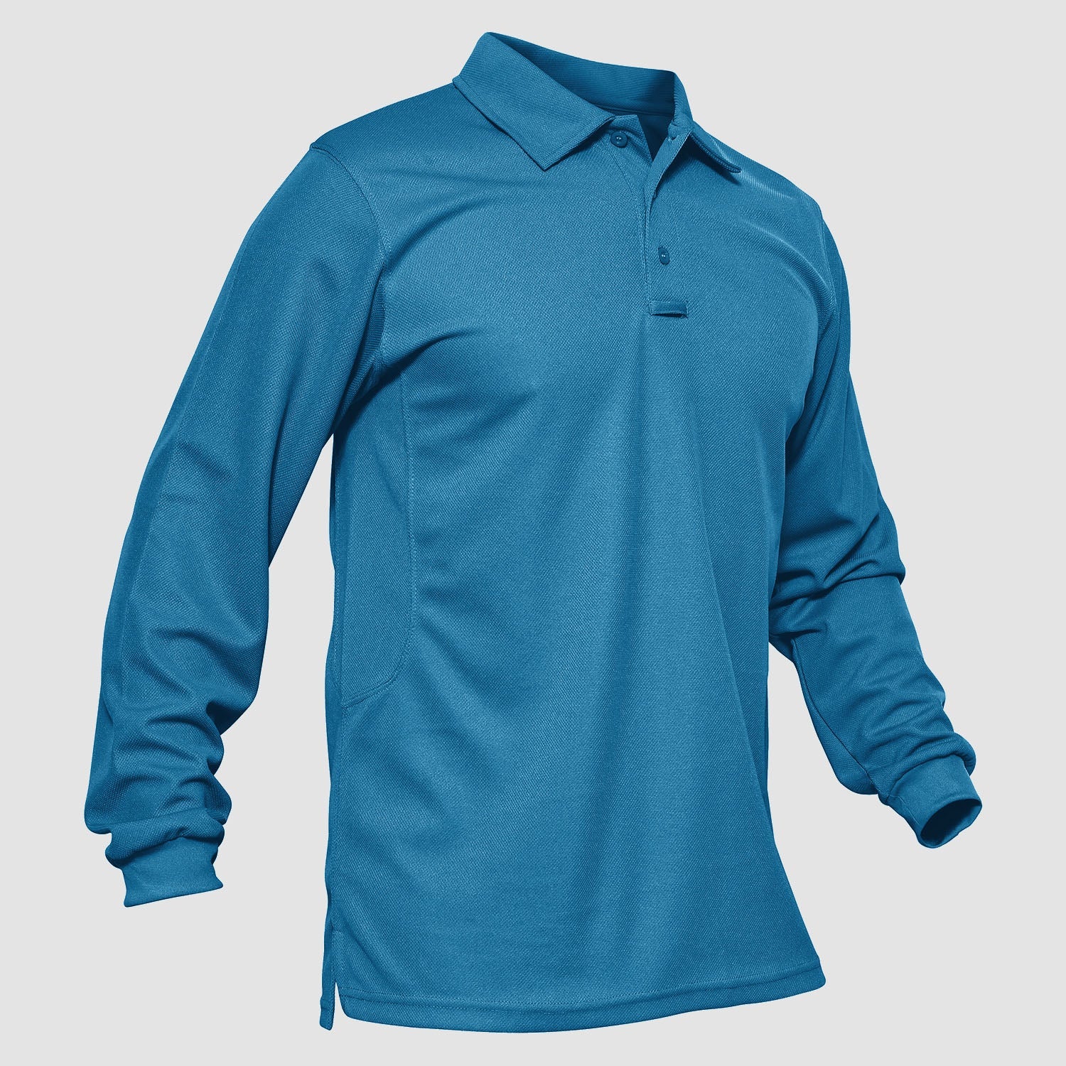 Men's Quick Dry Tactical Polo - Long Sleeve Performance Shirt
