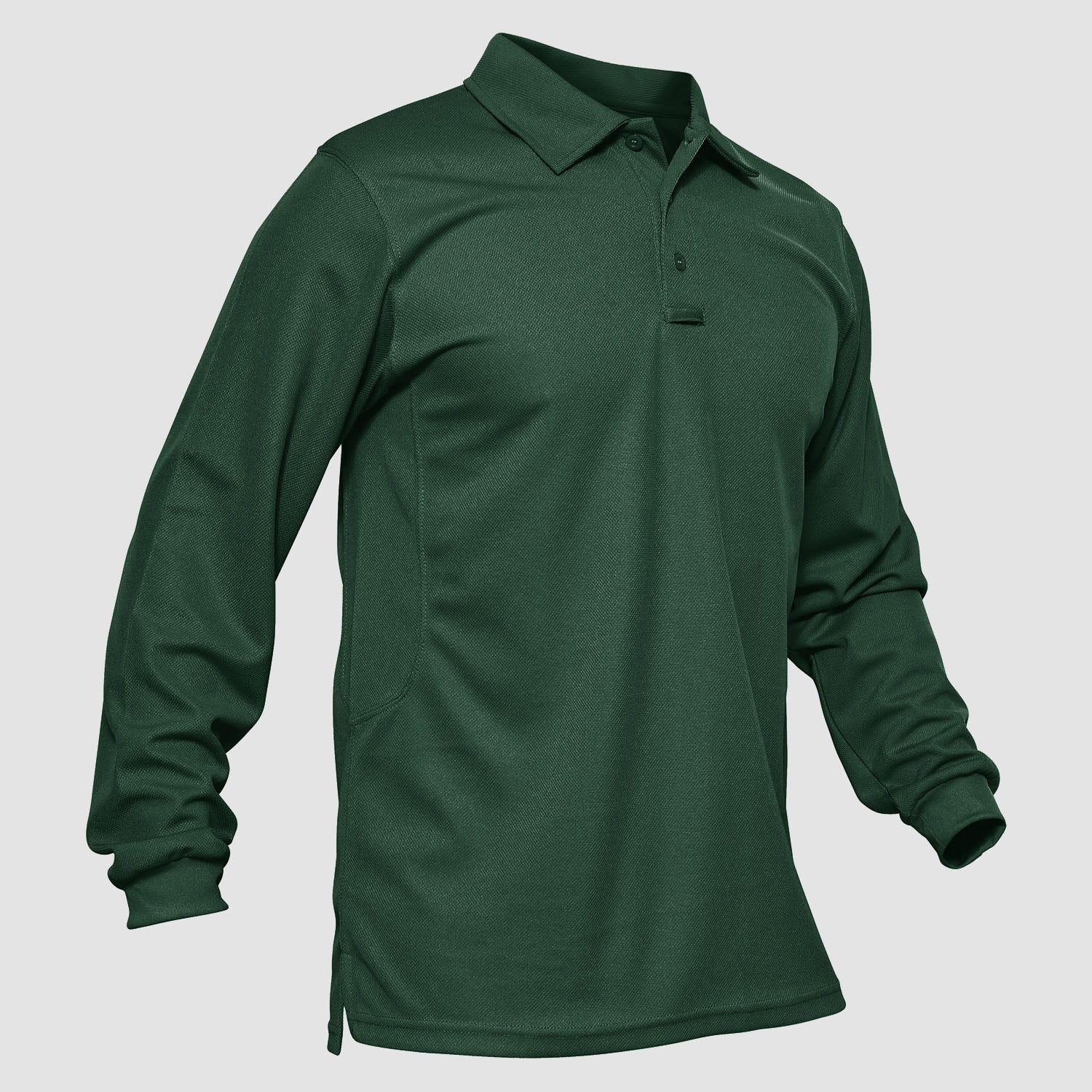 Men's Quick Dry Tactical Polo - Long Sleeve Performance Shirt