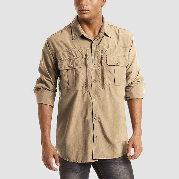 Men's Tactical Shirt, Quick-Dry & UV Protection for Hiking