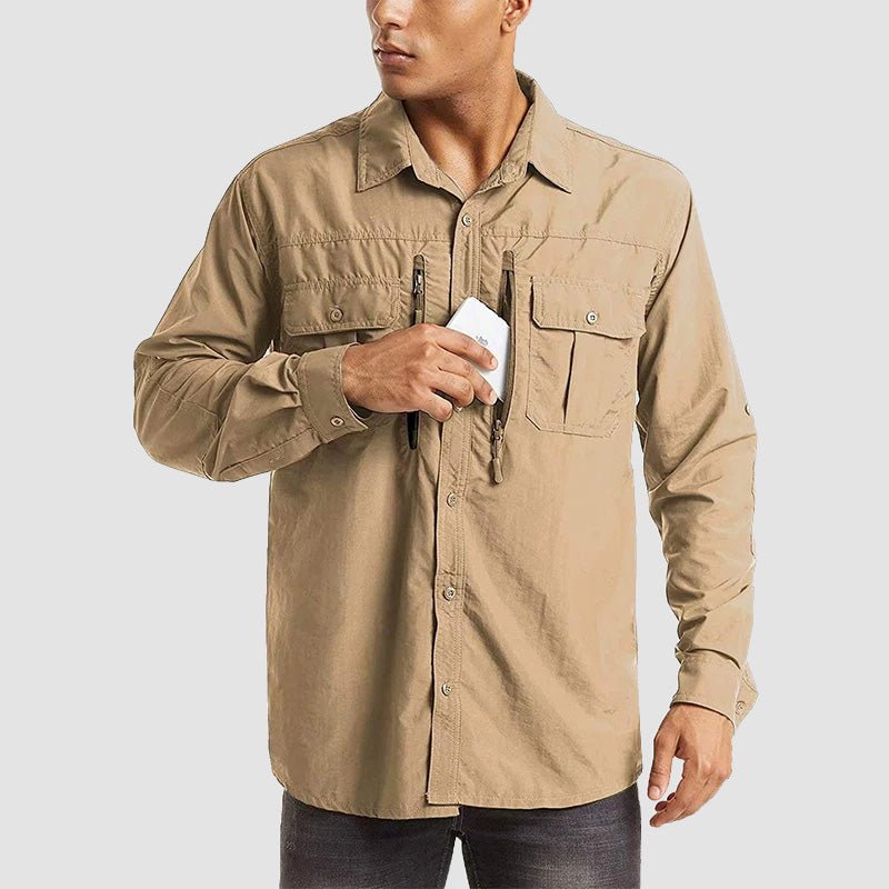 Men's Tactical Shirt, Quick-Dry & UV Protection for Hiking