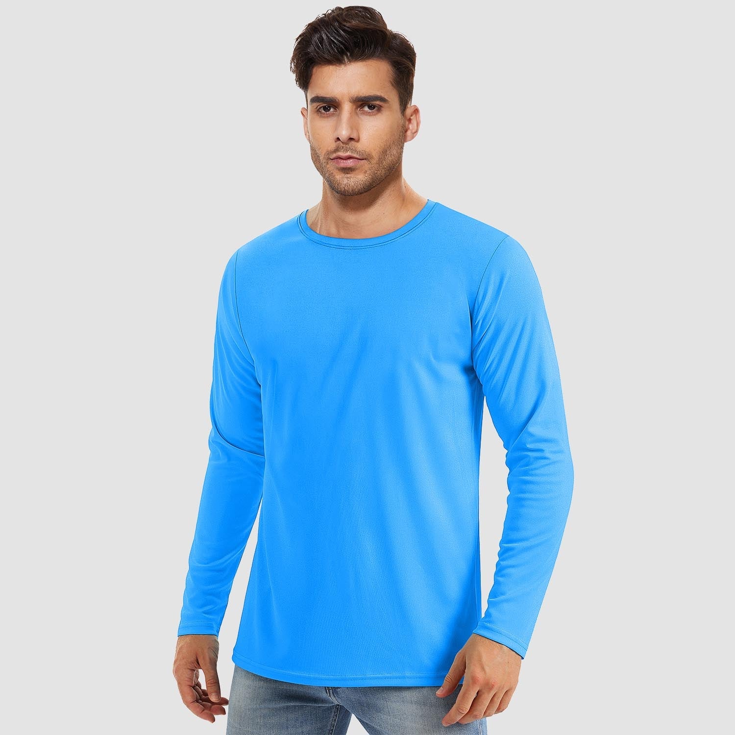 Men's UPF 80+ Long Sleeve Sun Protection Quick-Dry Shirt