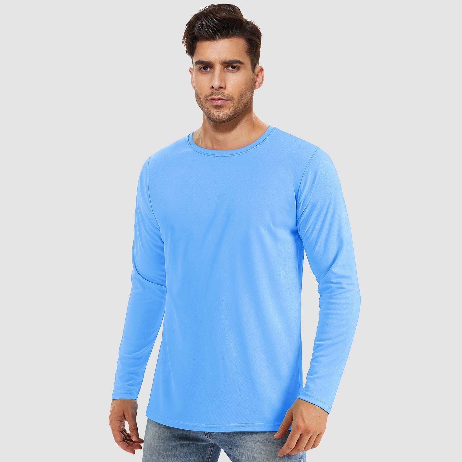 Men's UPF 80+ Long Sleeve Sun Protection Quick-Dry Shirt