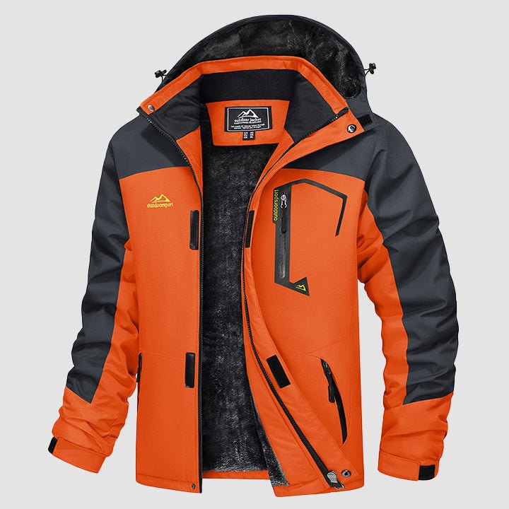 Men's Water-Repellent Winter Ski Jacket with Fleece Lining