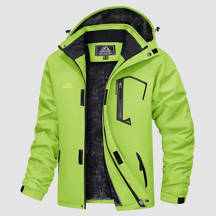 Men's Water-Repellent Winter Ski Jacket with Fleece Lining