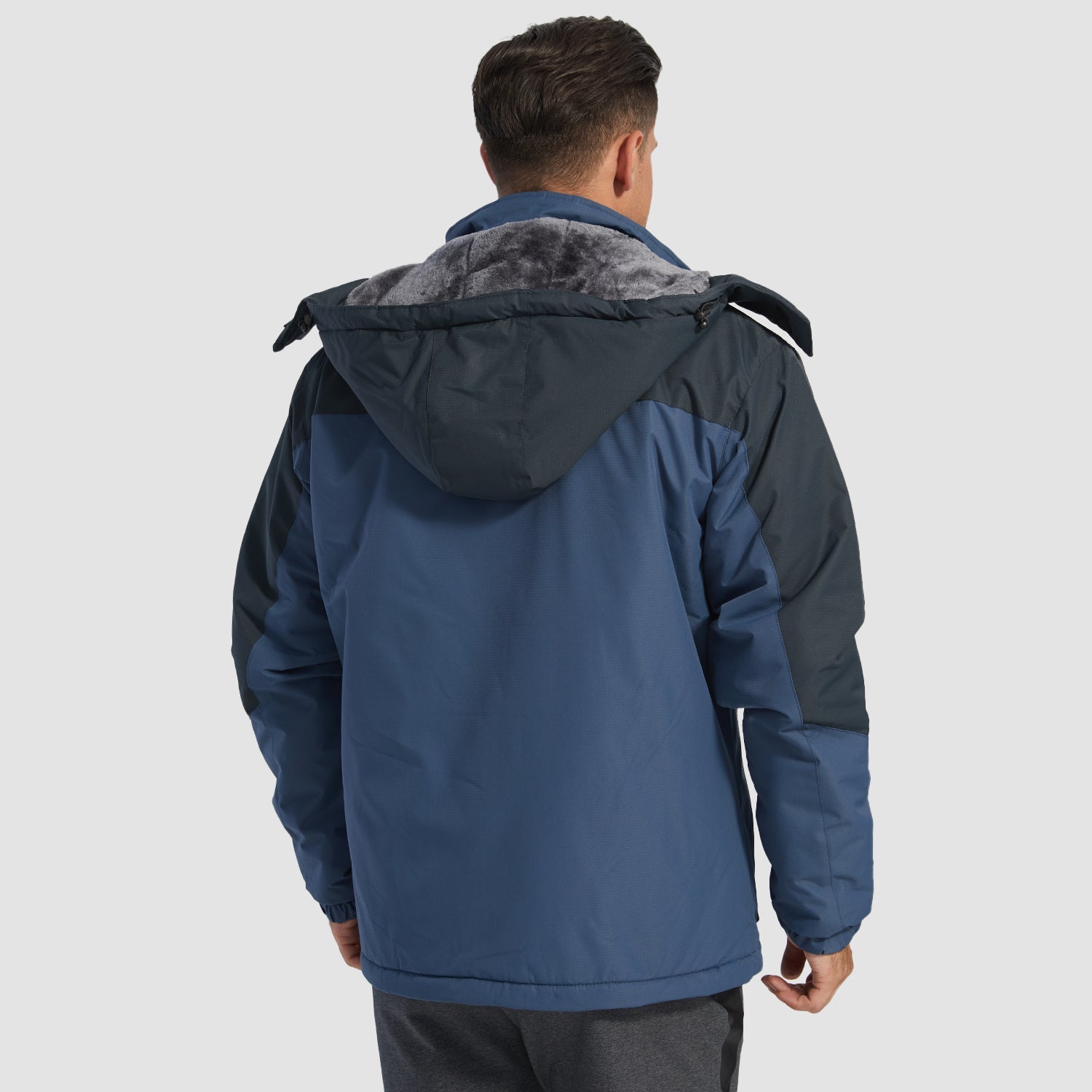 Men's Water-Repellent Winter Ski Jacket with Fleece Lining