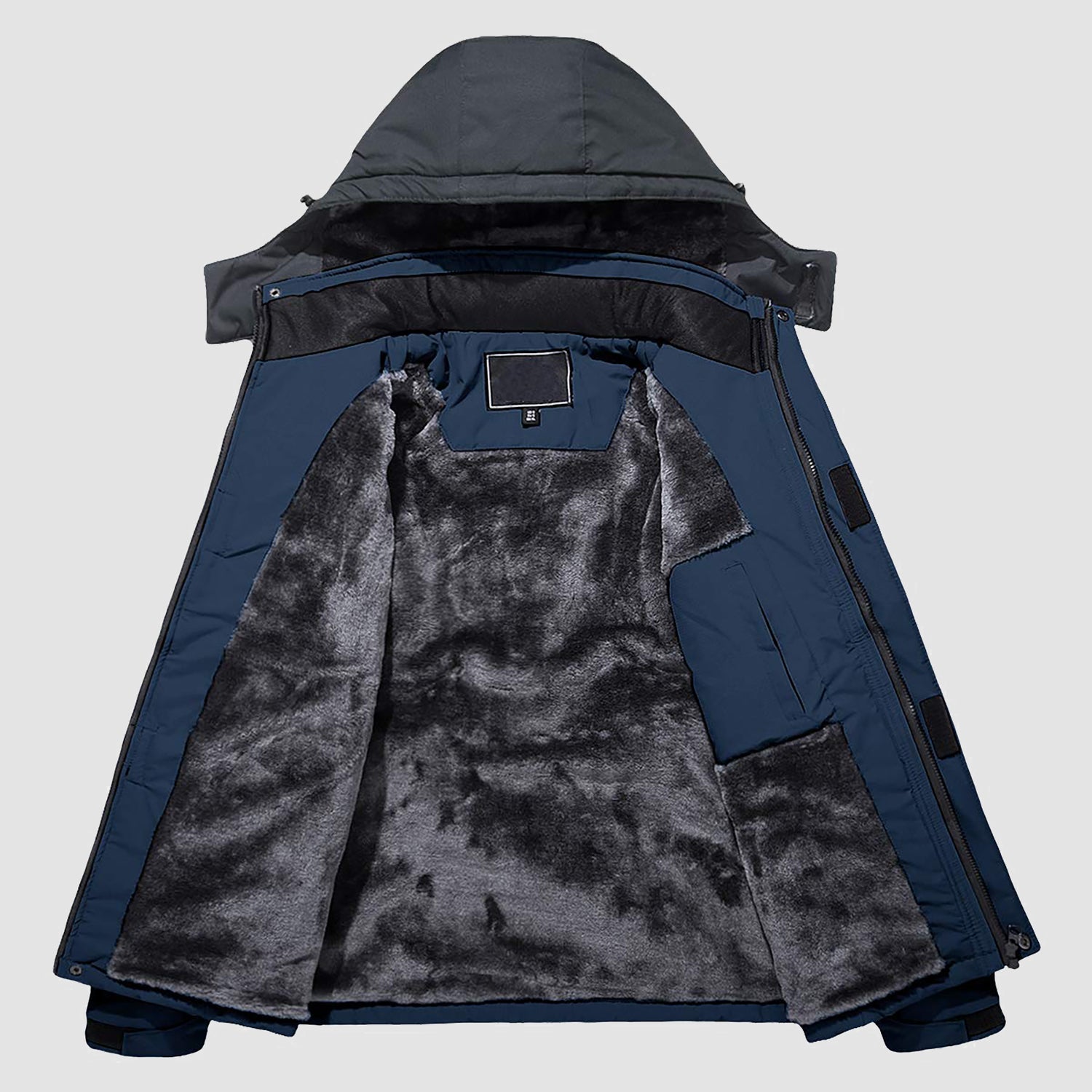 Men's Water-Repellent Winter Ski Jacket with Fleece Lining