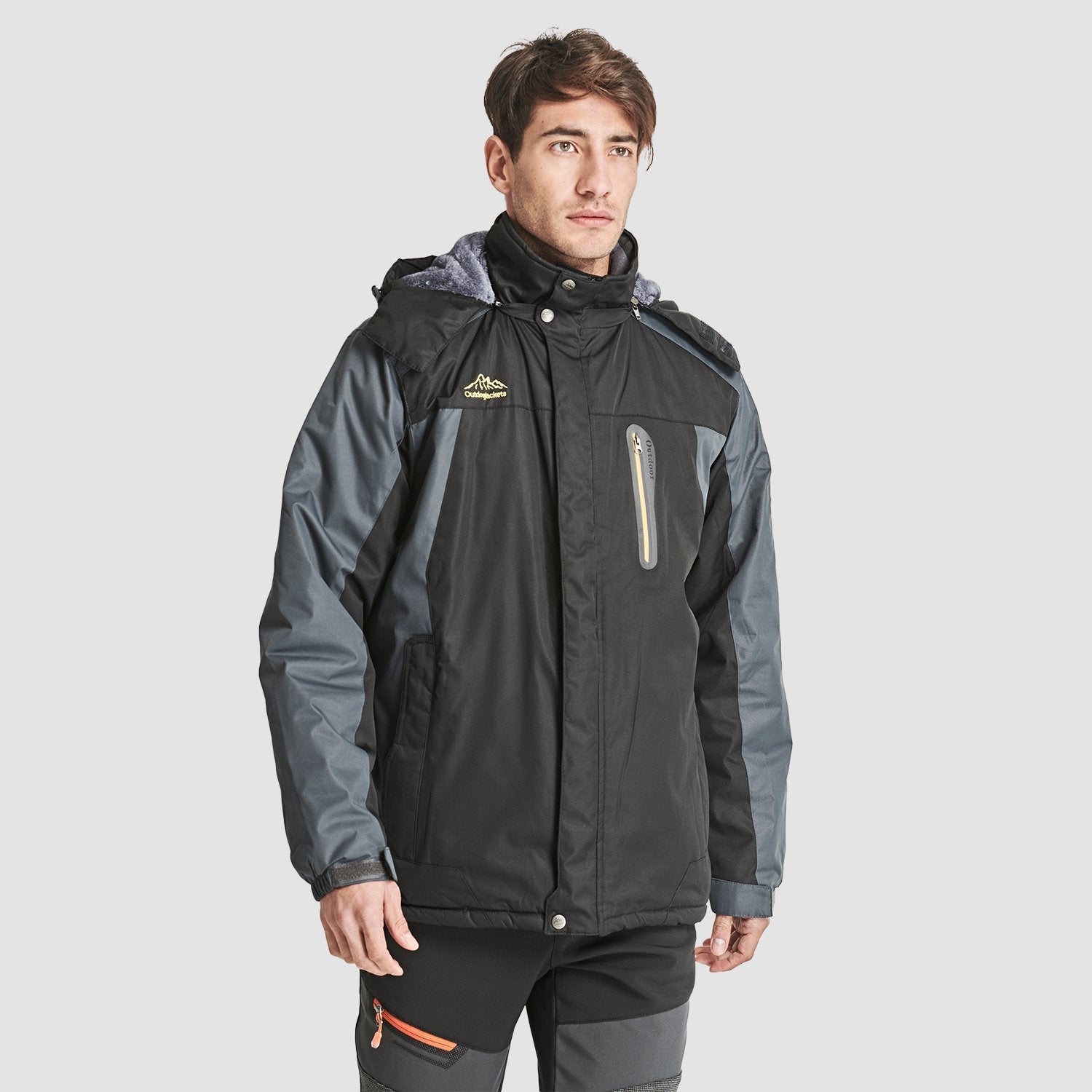 Men's Water-Resistant Ski Jacket - Warm Fleece Winter