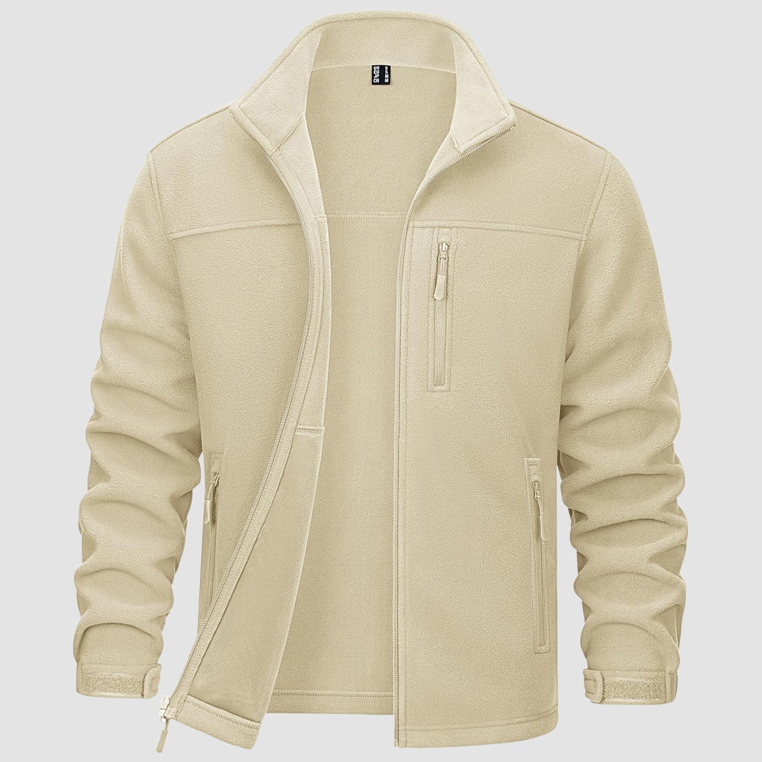 Men's Winter Fleece Jacket with 3 Pockets for Hiking & Outdoor