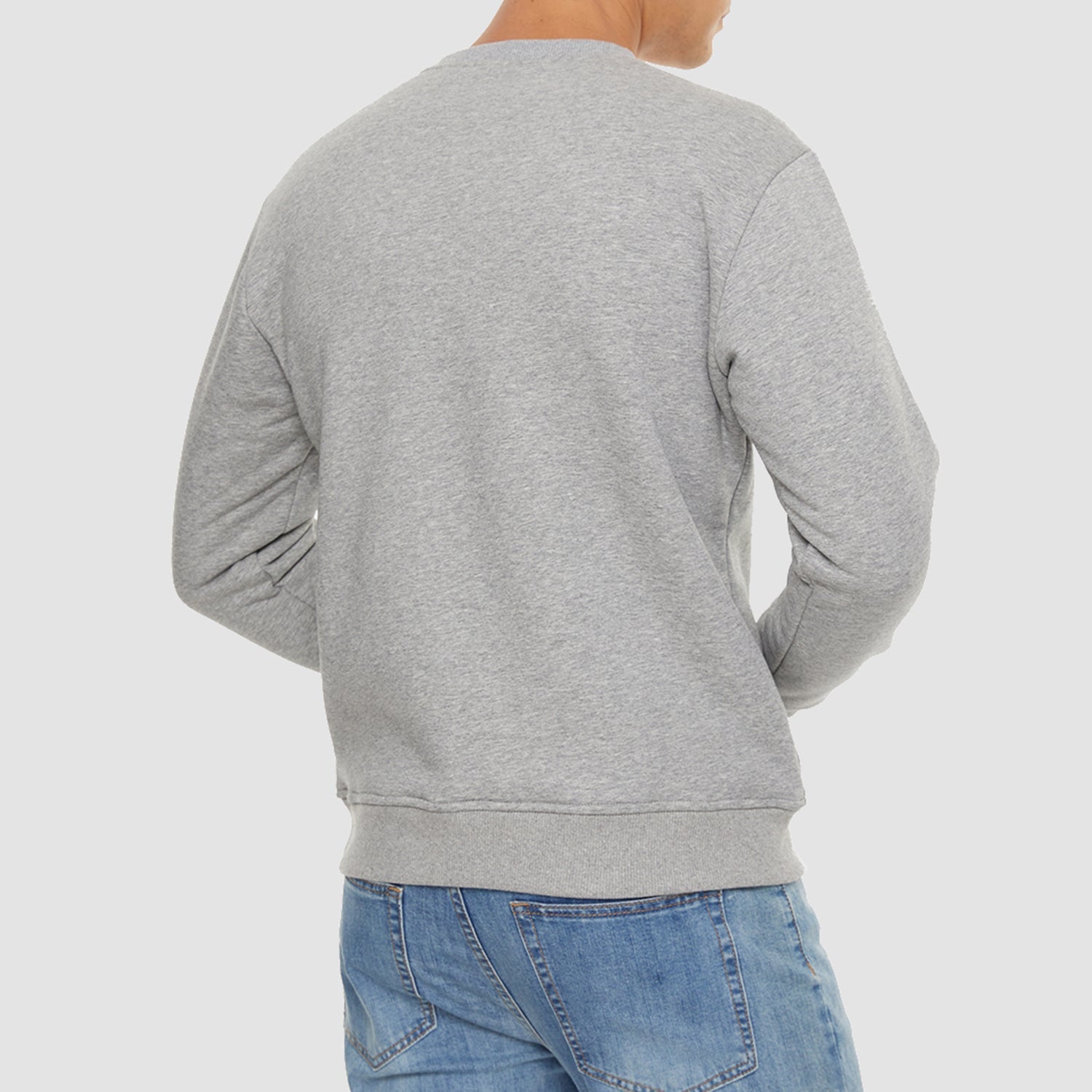 Men's  Basic Pullover Crewneck Sweater Fleece Lined Sweatshirt