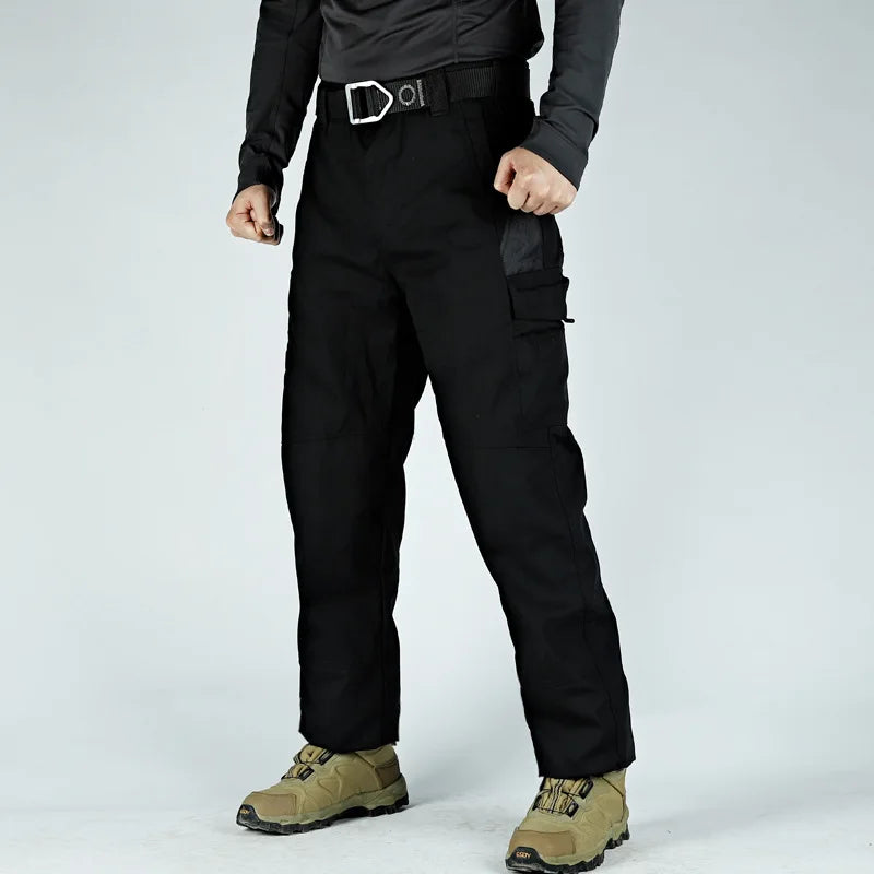 Multi-Pocket Men's Tactical Casual Pants Cargo Pants Outdoor Hiking Trousers Wear-Resistant Training Overalls