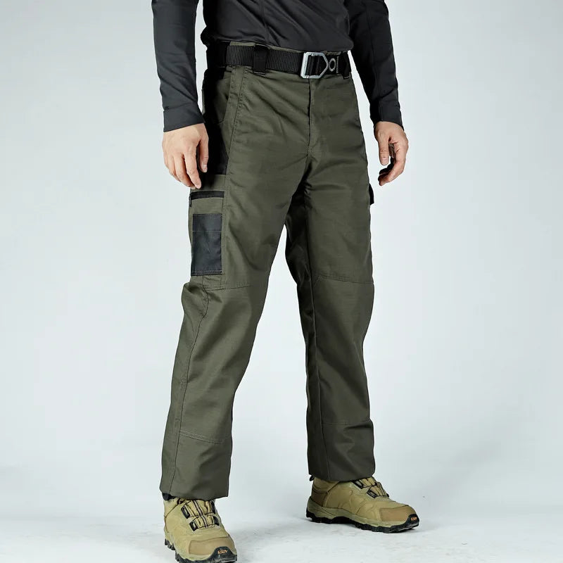 Multi-Pocket Men's Tactical Casual Pants Cargo Pants Outdoor Hiking Trousers Wear-Resistant Training Overalls