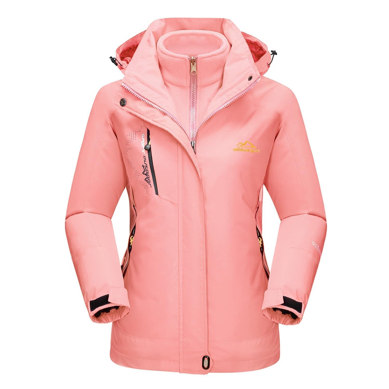 Women's 3-in-1 Waterproof Ski Jacket with Fleece Liner