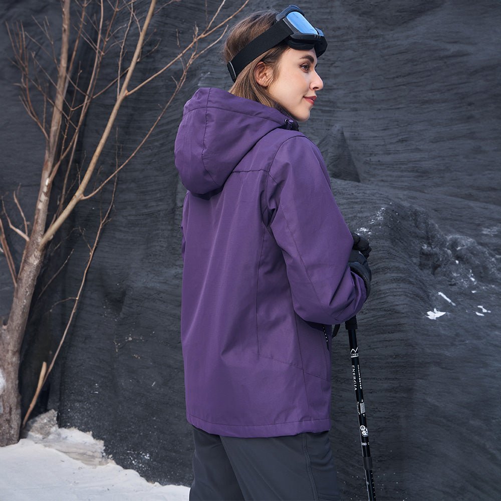 Women's 3-in-1 Waterproof Ski Jacket with Fleece Liner