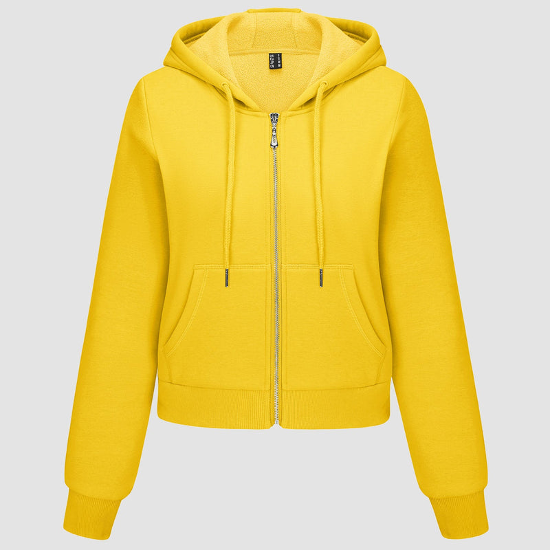 Women's Bomber Hoodie - Fleece-Lined & Full Zip Winter