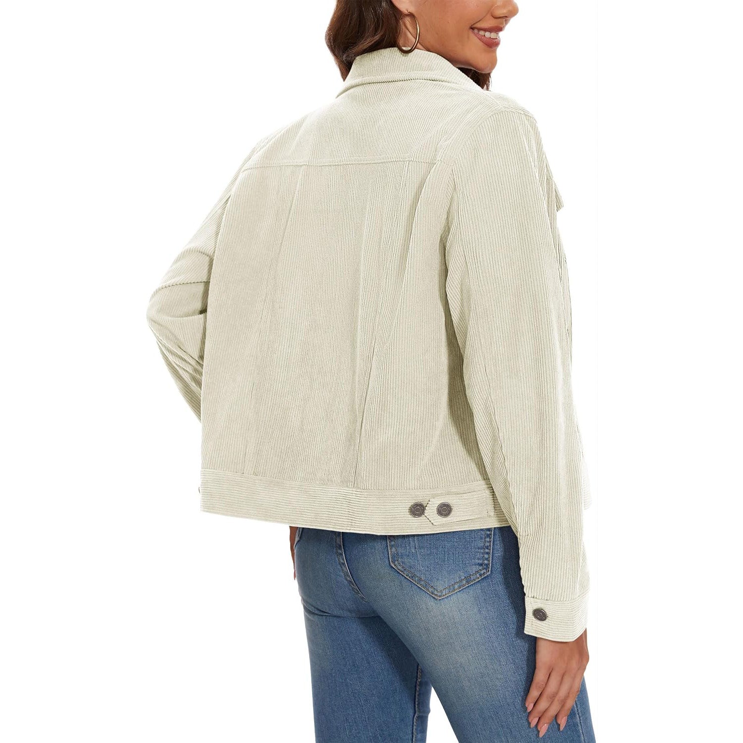 Women's Casual Corduroy Shacket Jacket