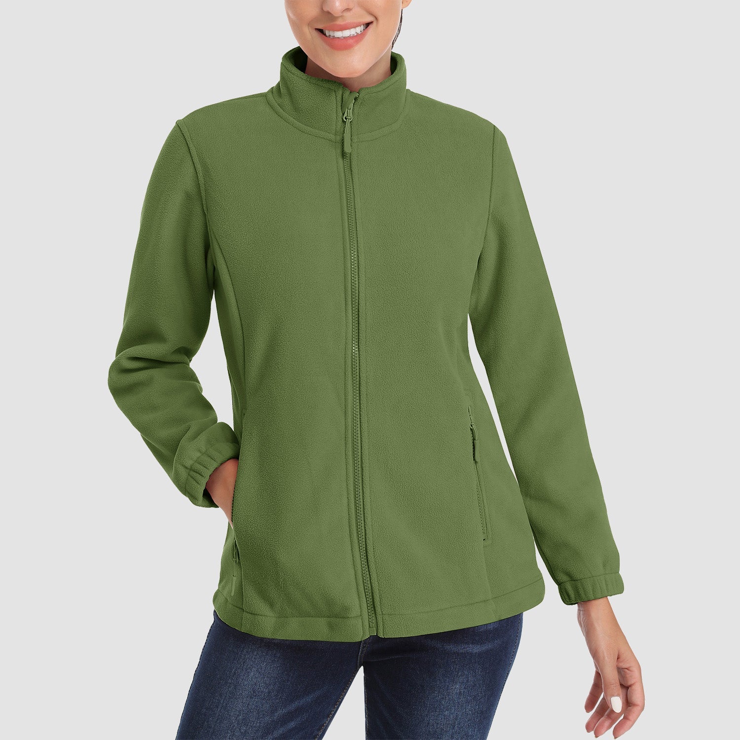 Women's Fleece Jacket - Soft & Warm Zip-Up Winter Coat