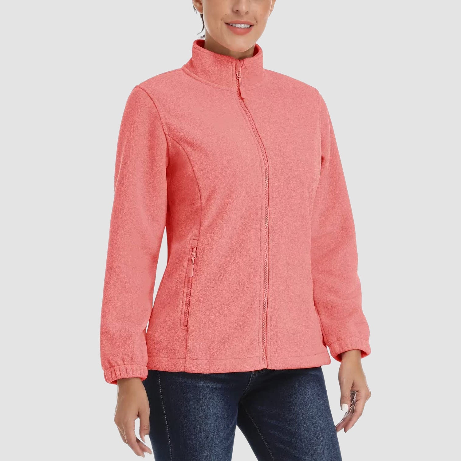 Women's Fleece Jacket - Soft & Warm Zip-Up Winter Coat