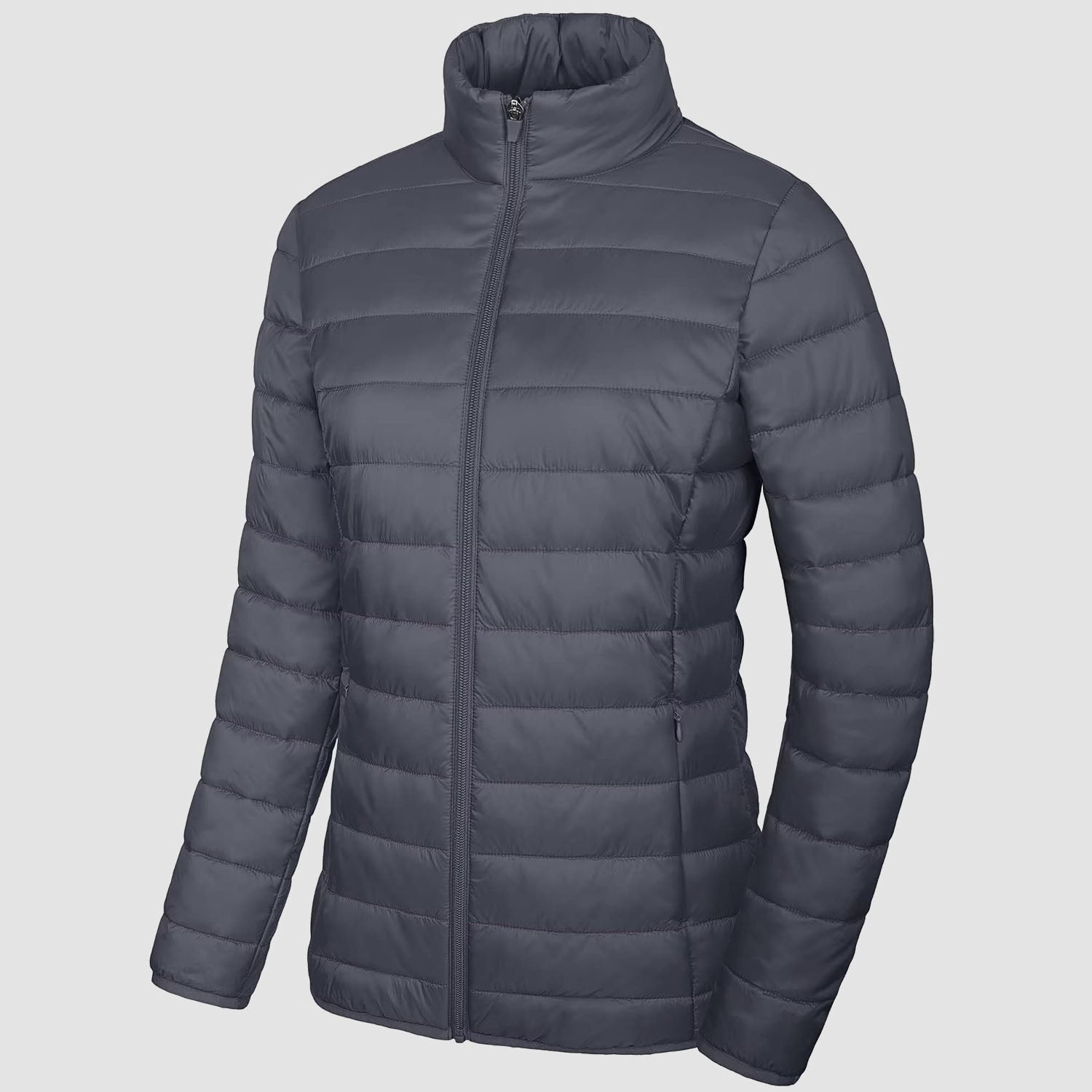 Women's Lightweight Quilted Puffer Jacket Full Zip Winter Coat