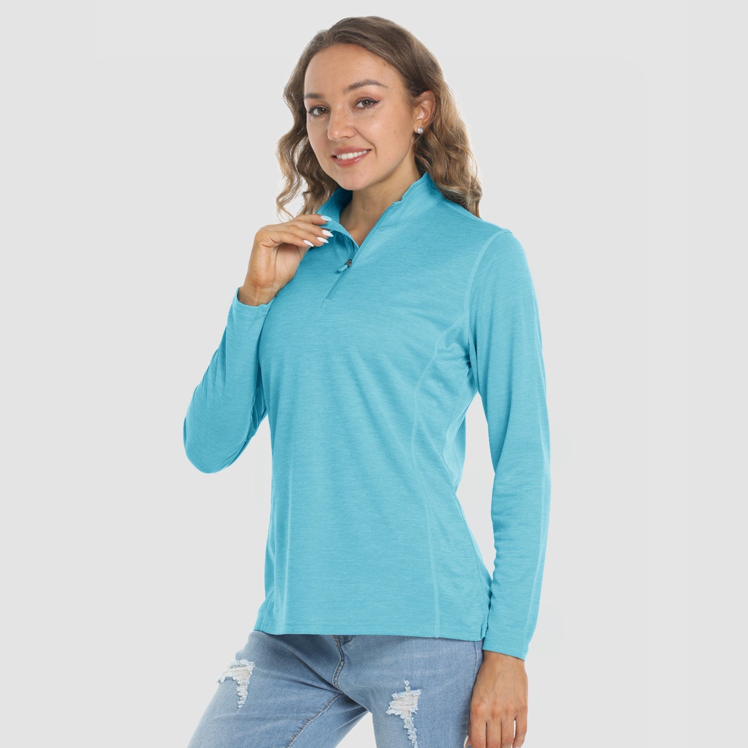 Women's Long Sleeve 1/4 Zip UPF50+ Sun Protection Shirt