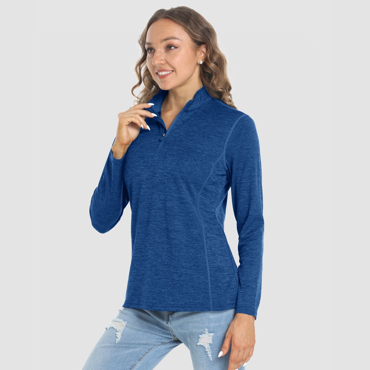 Women's Long Sleeve 1/4 Zip UPF50+ Sun Protection Shirt