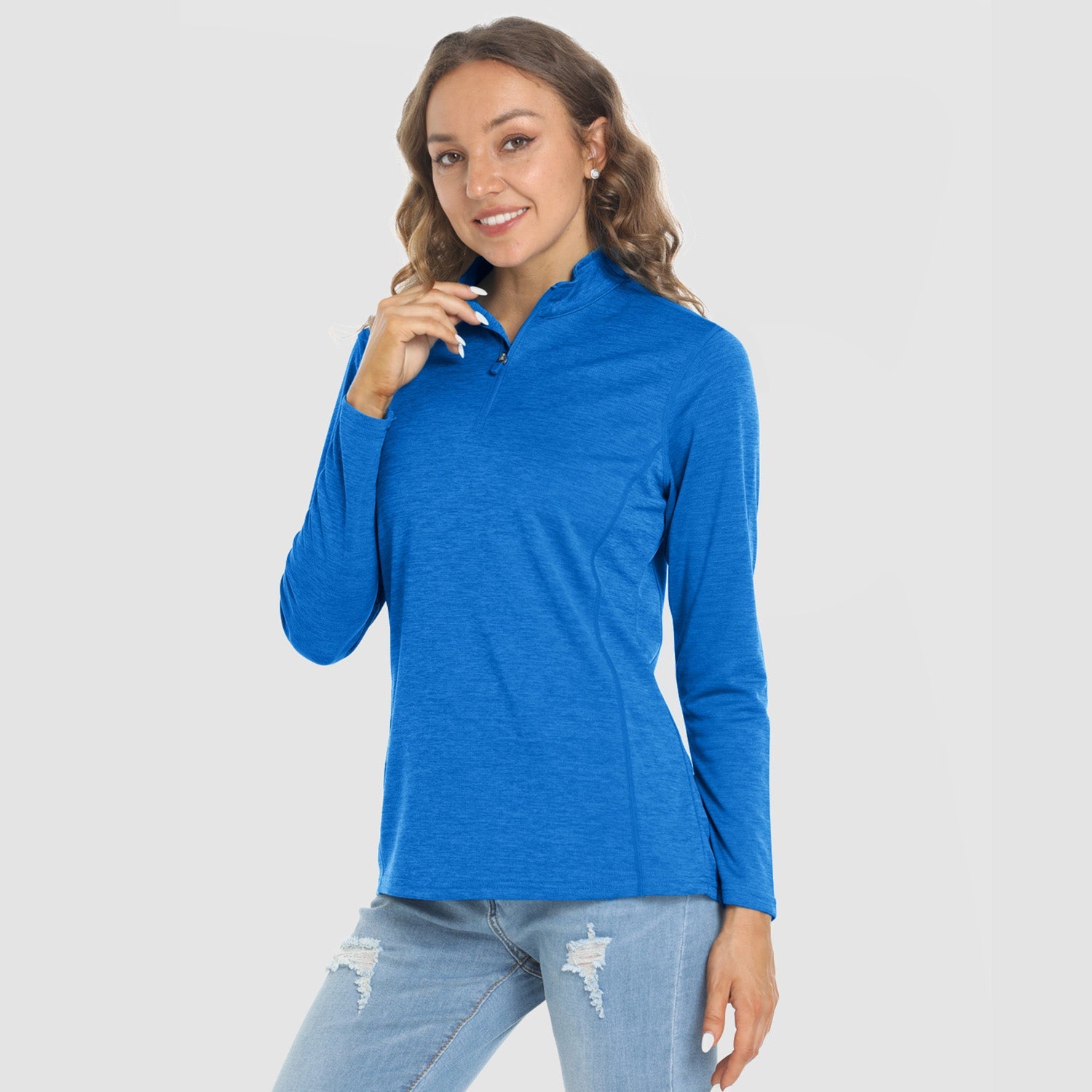 Women's Long Sleeve 1/4 Zip UPF50+ Sun Protection Shirt