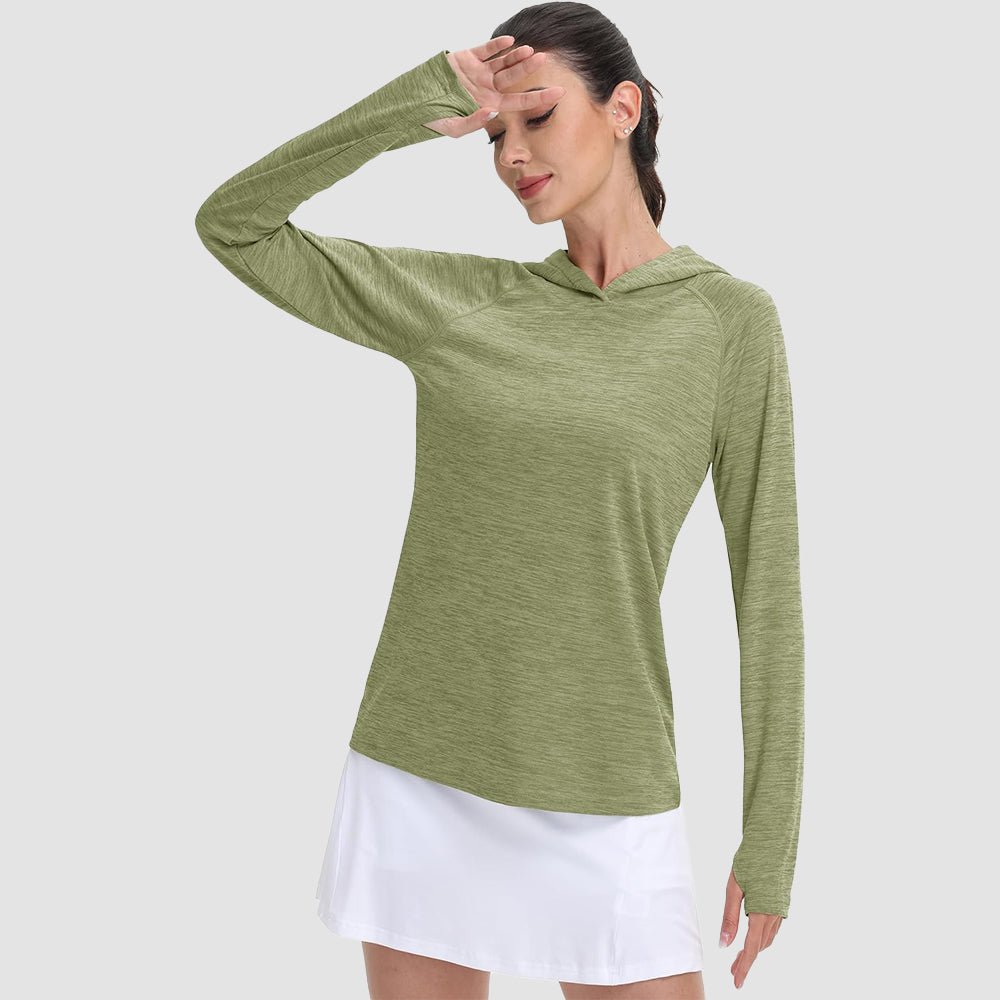 Women's Mint Hoodie UPF 50+ Sun Protection Shirt with Thumb Hole