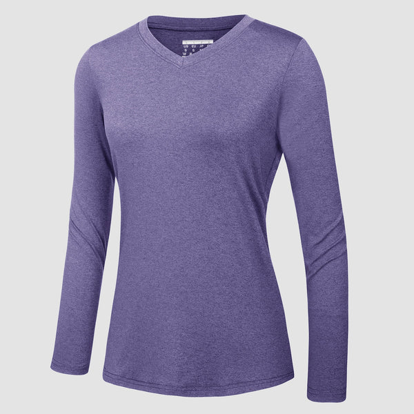 Women's UPF 50+ Shirt - Quick Dry V-Neck Hiking Tee