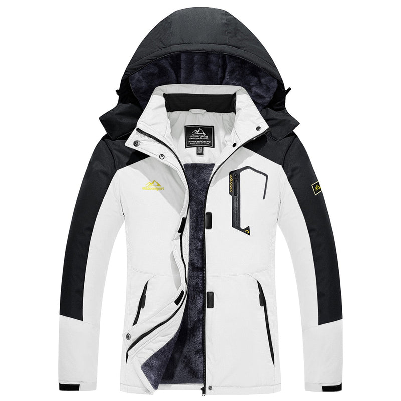 Women's Water-Resistant Fleece Ski Jacket with 4 Pockets