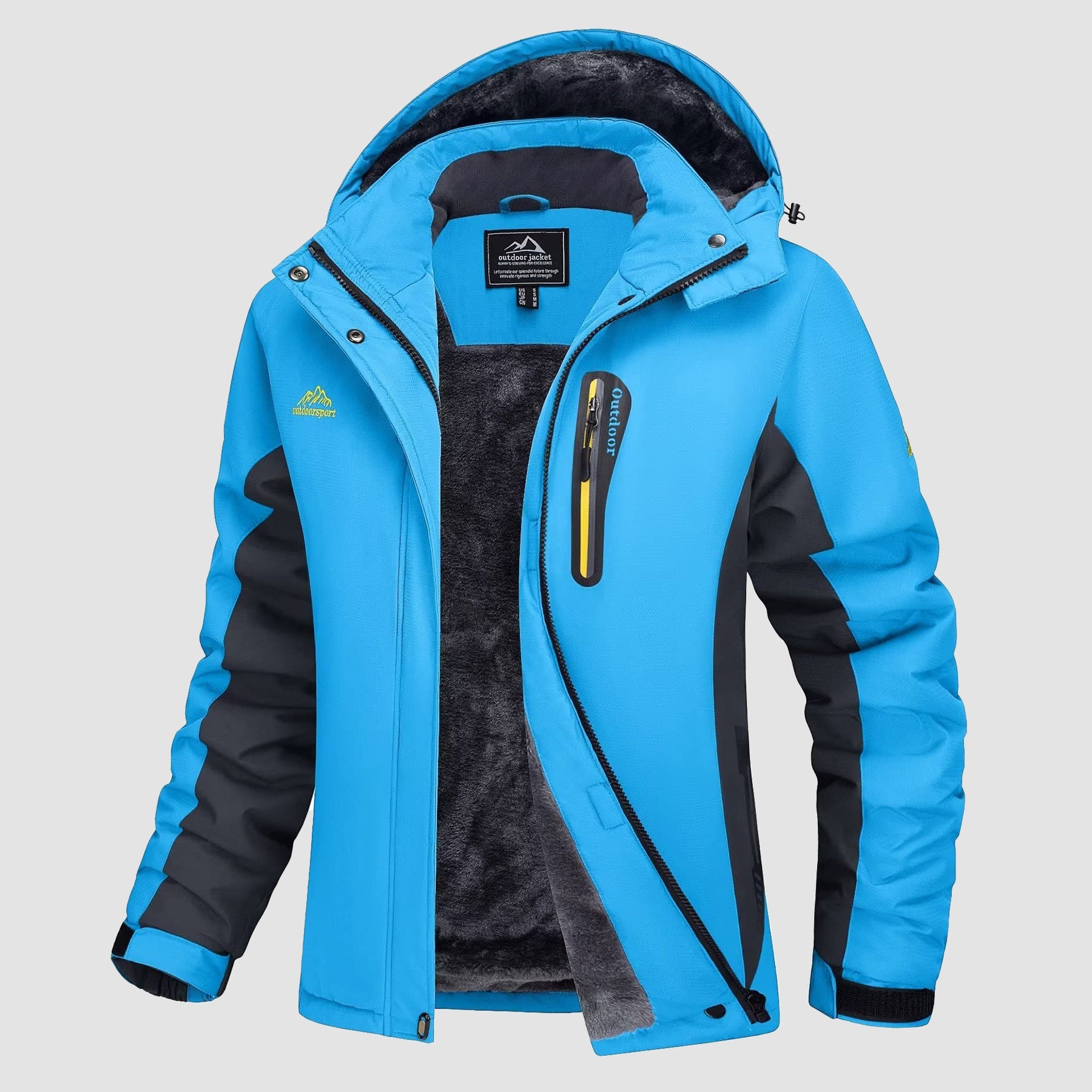Women's Waterproof Fleece-Lined Ski Jacket with Hood