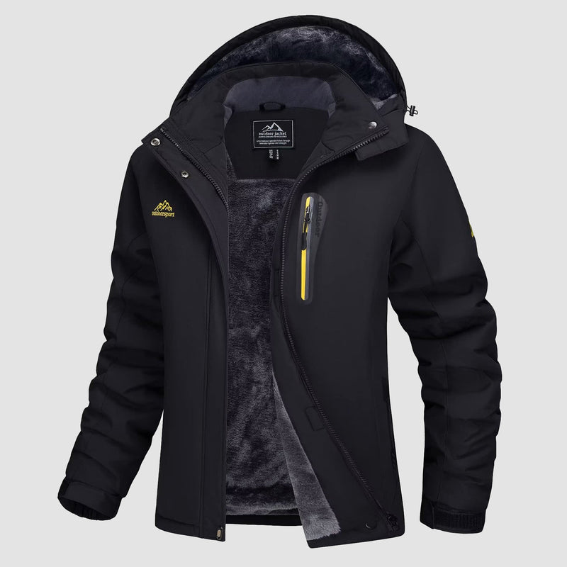 Women's Waterproof Fleece-Lined Ski Jacket with Hood