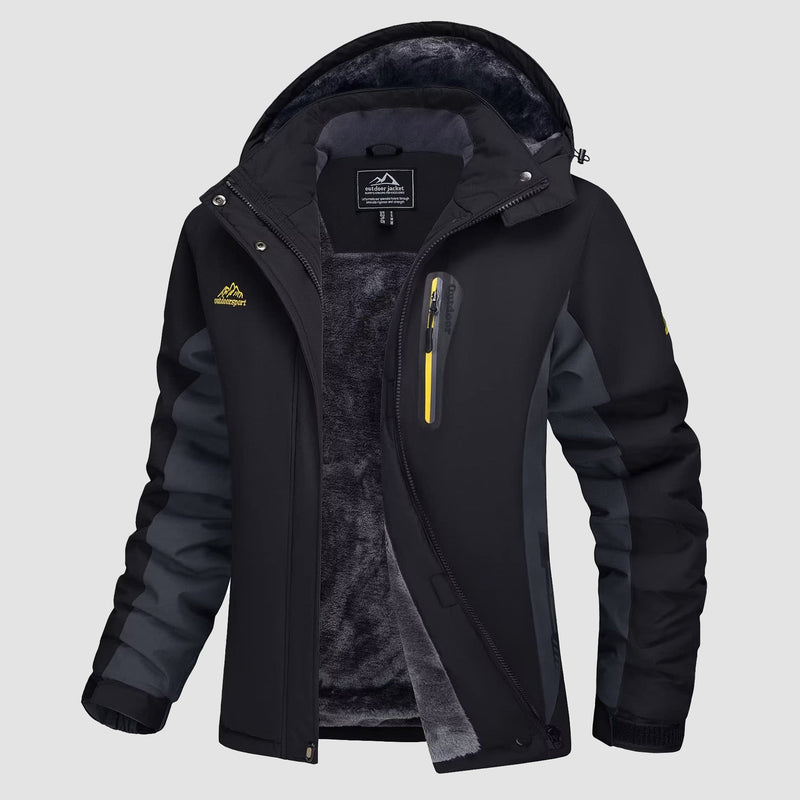 Women's Waterproof Fleece-Lined Ski Jacket with Hood