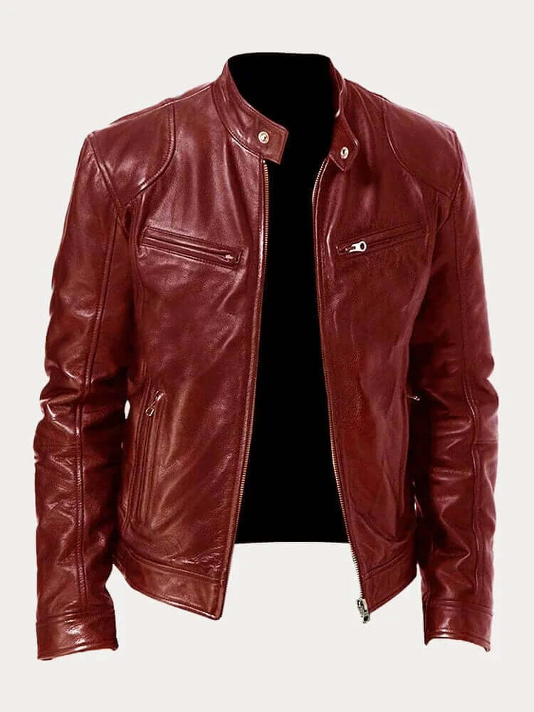 Men's Premium Genuine Leather Jacket: Stylish, Durable, All-Season Outerwear
